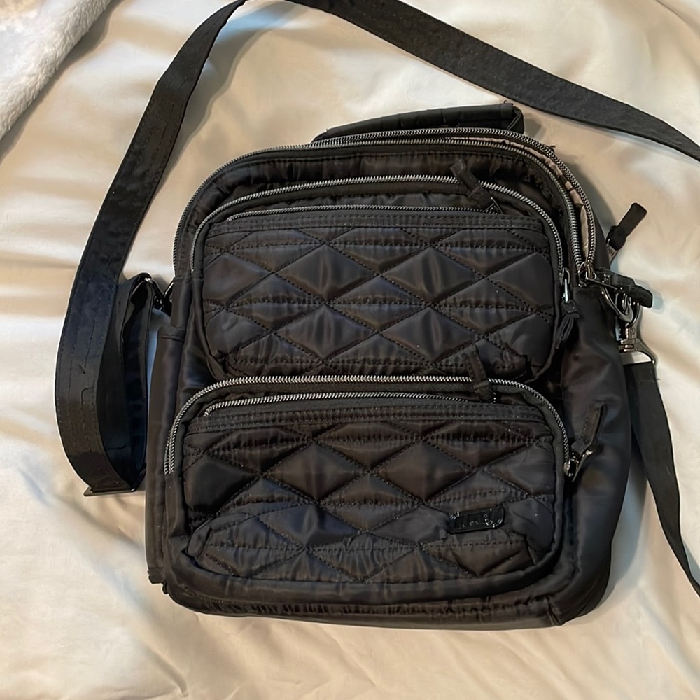 Lug Compass crossbody handbag, black